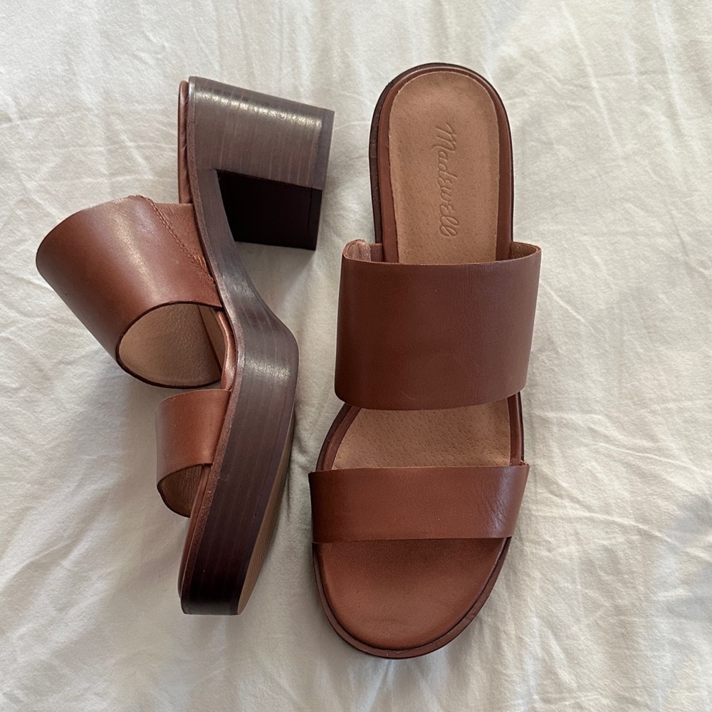 Madewell Women's Tan Leather Mule sandals